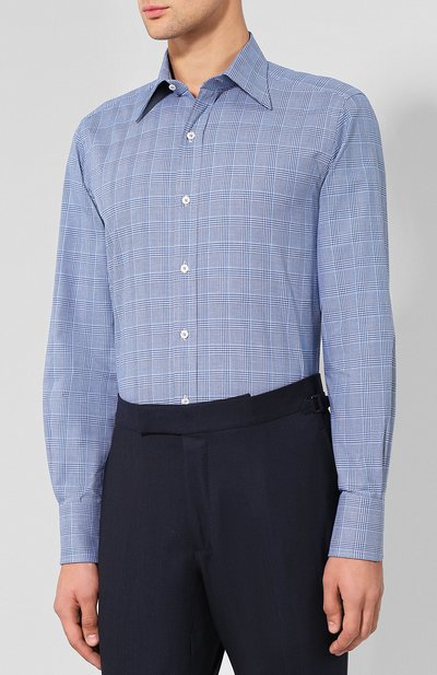 Хлопковая сорочка с воротником кент TOM FORD, арт. 4FT183/94S1JE, фото 3