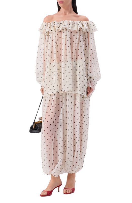 Блузка MSGM 4042MDM04A/267355 Чёрно-белый  4042MDM04A/267355 Фото 2