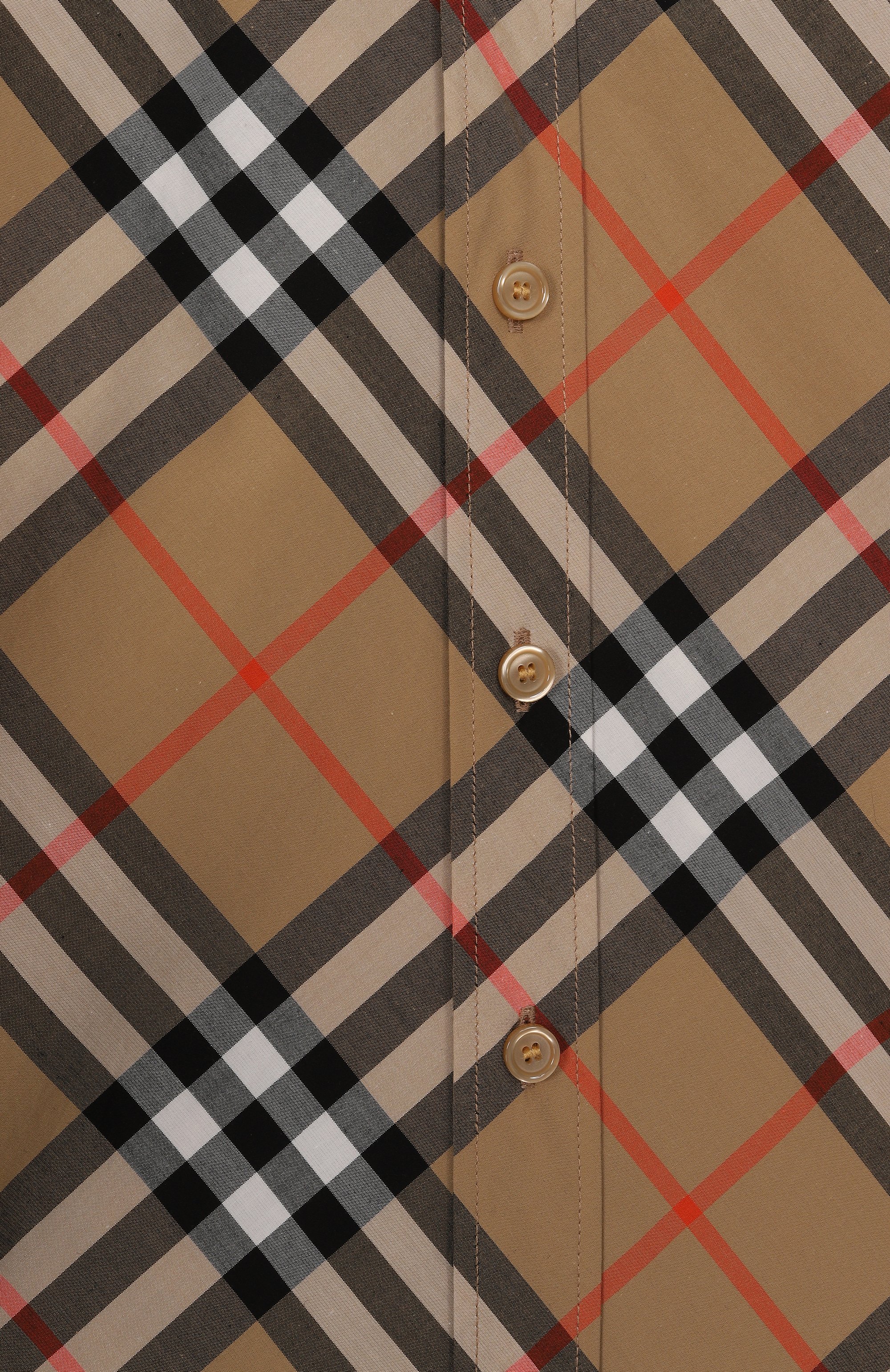 Хлопковая рубашка BURBERRY, арт. 8088966, фото 3