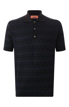 Мужское поло из хлопка и вискозы MISSONI черного цвета, арт. US25S203/BK0040 | Фото 1 (Материал внешний: Хлопок; Материал сплава: Проставлено; Драгоценные камни: Проставлено; Рукава: Короткие; Длина (для топов): Стандартные; Принт: С принтом; Кросс-КТ: Трикотаж; Застежка: Пуговицы; Стили: Кэжуэл)