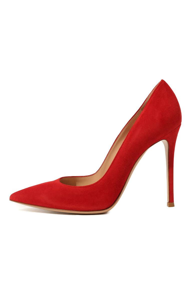 Женские замшевые туфли gianvito 105 GIANVITO ROSSI красного цвета, арт. G28470.15RIC.CAMTABS | Фото 4 (Статус проверки: Проверена категория, Проверено, Требуются правки; Каблук высота: Высокий; Материал внутренний: Натуральная кожа; Каблук тип: Шпилька; Материал внешний: Замша, Натуральная кожа; Региональные ограничения белый список (Axapta Mercury): RU; Подошва: Плоская; ширина носка стельки: 7,5, 8, 8,2, 7; толщина подошвы: 1)