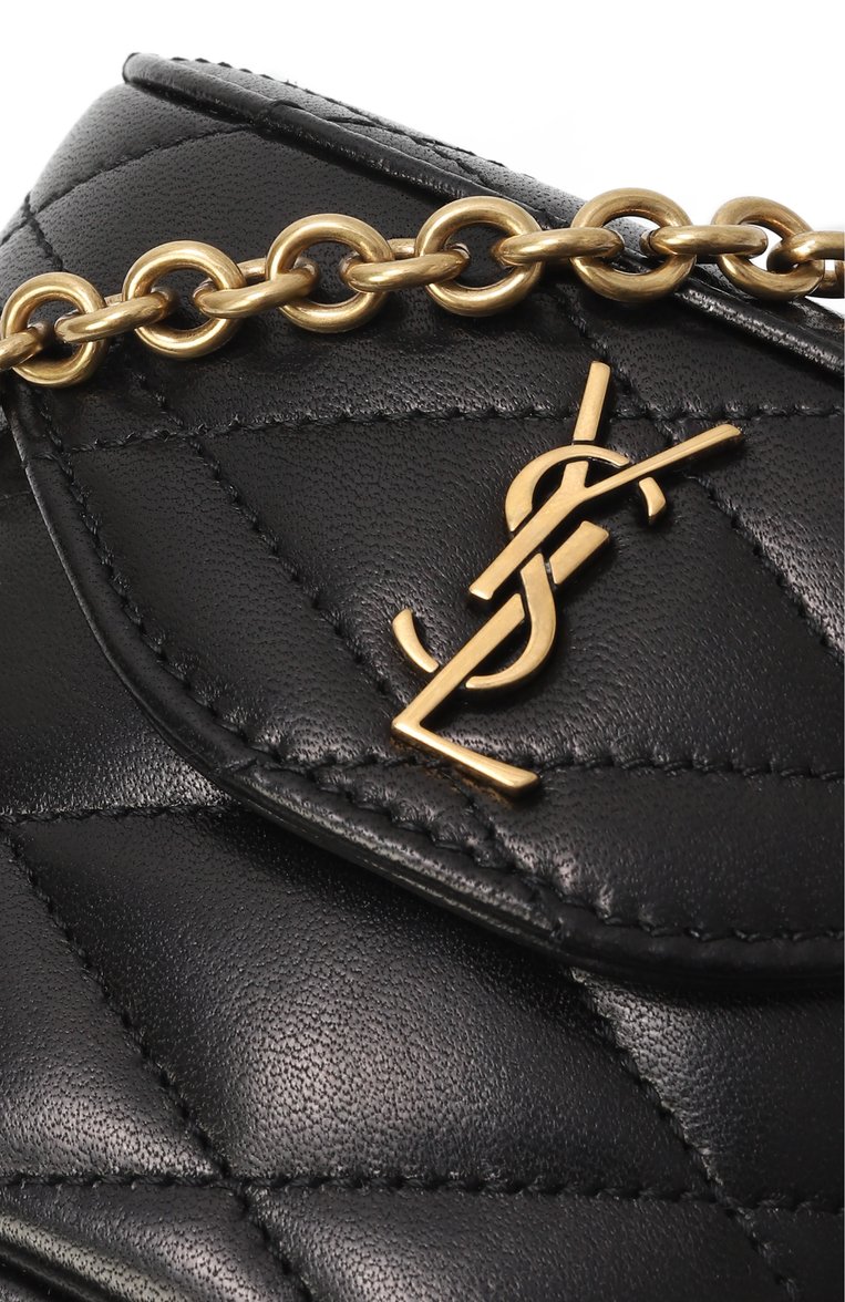 Женская сумка june micro SAINT LAURENT черного цвета, арт. 766793/1EL07 | Фото 3 (Размер: mini; Автоматизация состава: Проставлено; Автоматизация ТО: Проставлено; Материал: Натуральная кожа)