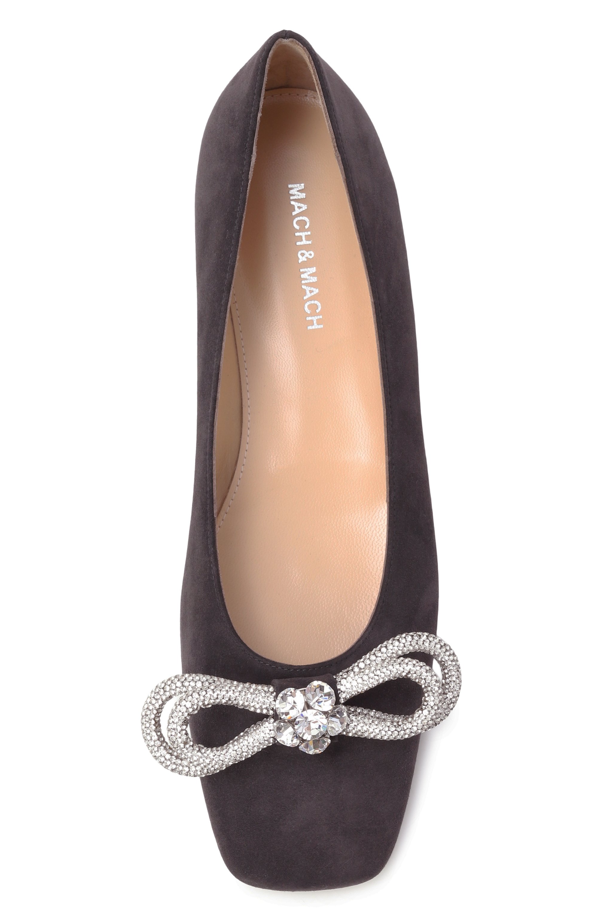 Замшевые балетки double bow MACH & MACH, арт. FW25-S0945-10-SUE-089, фото 6