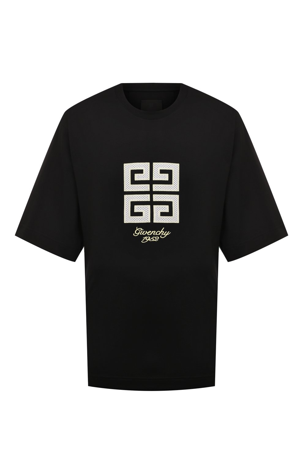 Хлопковая футболка GIVENCHY черного цвета по цене 69950 руб., арт. BM712H3YMV, фото 1 Хлопковая футболка GIVENCHY, арт. BM712H3YMV, фото 1