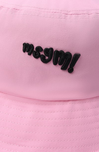 Хлопковая панама MSGM KIDS розового цвета по цене 5995 руб., арт. S6MSJUCT133, фото 3 Хлопковая панама MSGM KIDS, арт. S6MSJUCT133, фото 3