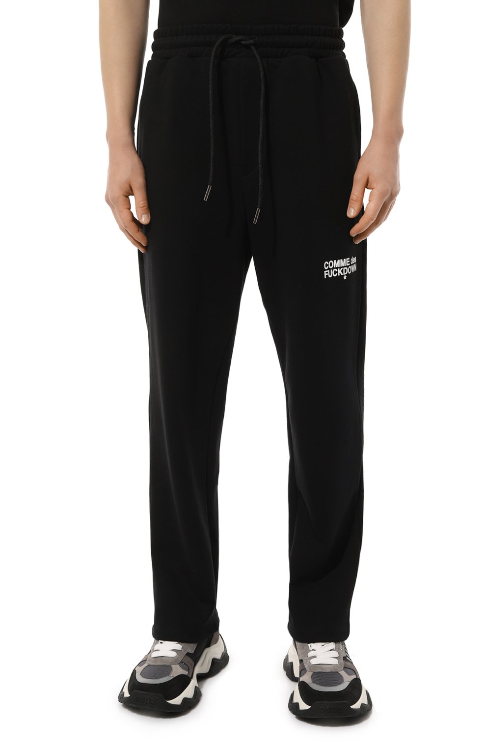 Хлопковые брюки COMME DES FUCKDOWN черного цвета по цене 14550 руб., арт. CDFU2509, фото 3 Хлопковые брюки COMME DES FUCKDOWN, арт. CDFU2509, фото 3