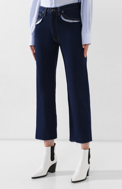 Укороченные джинсы MAISON MARGIELA темно-синего цвета по цене 54650 руб., арт. S29LA0042/S30589, фото 3 Укороченные джинсы MAISON MARGIELA, арт. S29LA0042/S30589, фото 3