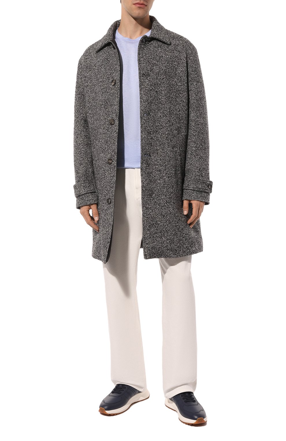 Кожаные кроссовки outline BALLY темно-синего цвета по цене 69350 руб., арт. MSK09S/VT238, фото 2 Кожаные кроссовки outline BALLY, арт. MSK09S/VT238, фото 2