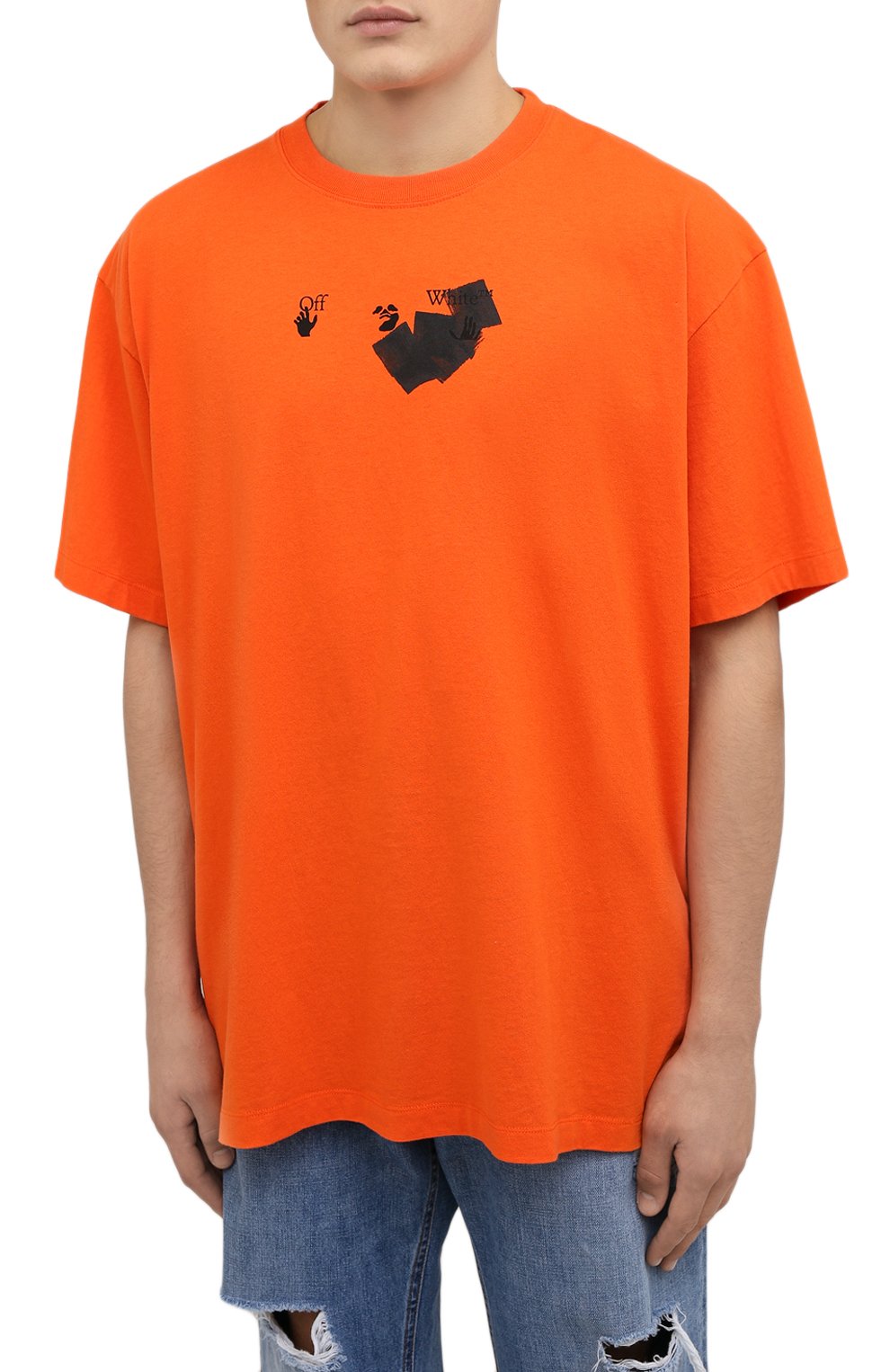 Хлопковая футболка OFF-WHITE, арт. 0MAA038F21JER008, фото 3