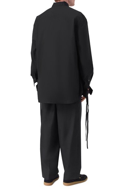 Хлопковая рубашка ANN DEMEULEMEESTER черного цвета по цене 78750 руб., арт. B0013483/FA026, фото 4 Хлопковая рубашка ANN DEMEULEMEESTER, арт. B0013483/FA026, фото 4