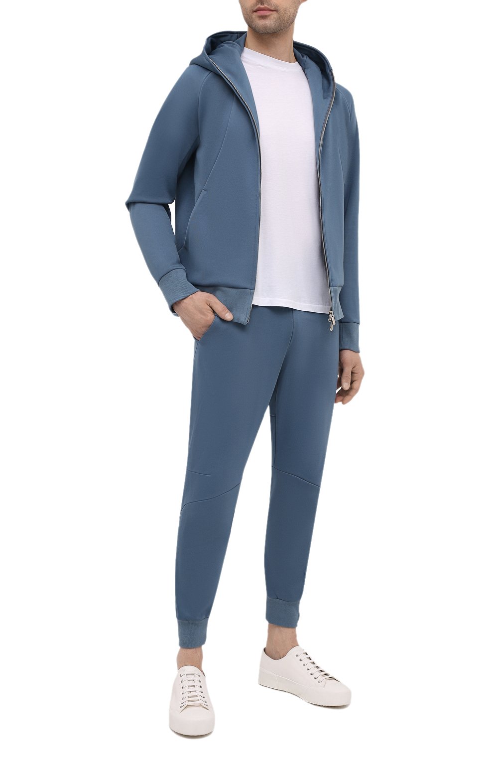 Джоггеры KAZUYUKI KUMAGAI синего цвета по цене 32550 руб., арт. AP11-219, фото 2 Джоггеры KAZUYUKI KUMAGAI, арт. AP11-219, фото 2