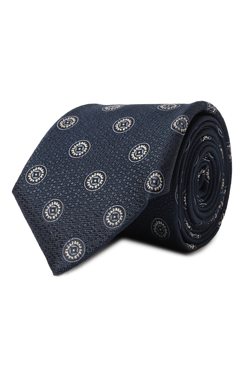 Шелковый галстук CANALI темно-синего цвета по цене 17600 руб., арт. 18/HJ03719, фото 1 Шелковый галстук CANALI, арт. 18/HJ03719, фото 1