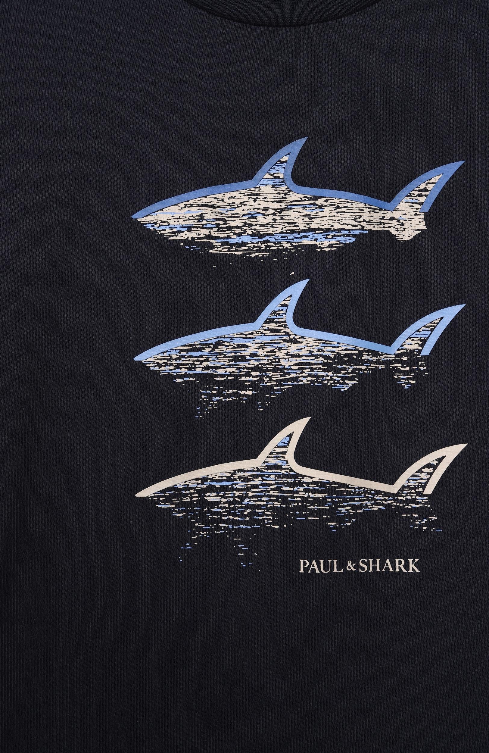 Хлопковая футболка PAUL & SHARK JUNIOR, арт. WRM00H/LAA02_001, фото 3