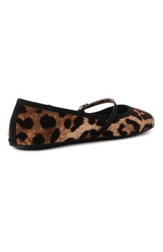 Женские текстильные балетки vally DOLCE & GABBANA леопардового цвета, арт. CB0246/A6L96 | Фото 5 (Материал внешний: Текстиль; Драгоценные камни: Проставле�но; Материал внутренний: Натуральная кожа; Материал сплава: Проставлено; Подошва: Плоская)