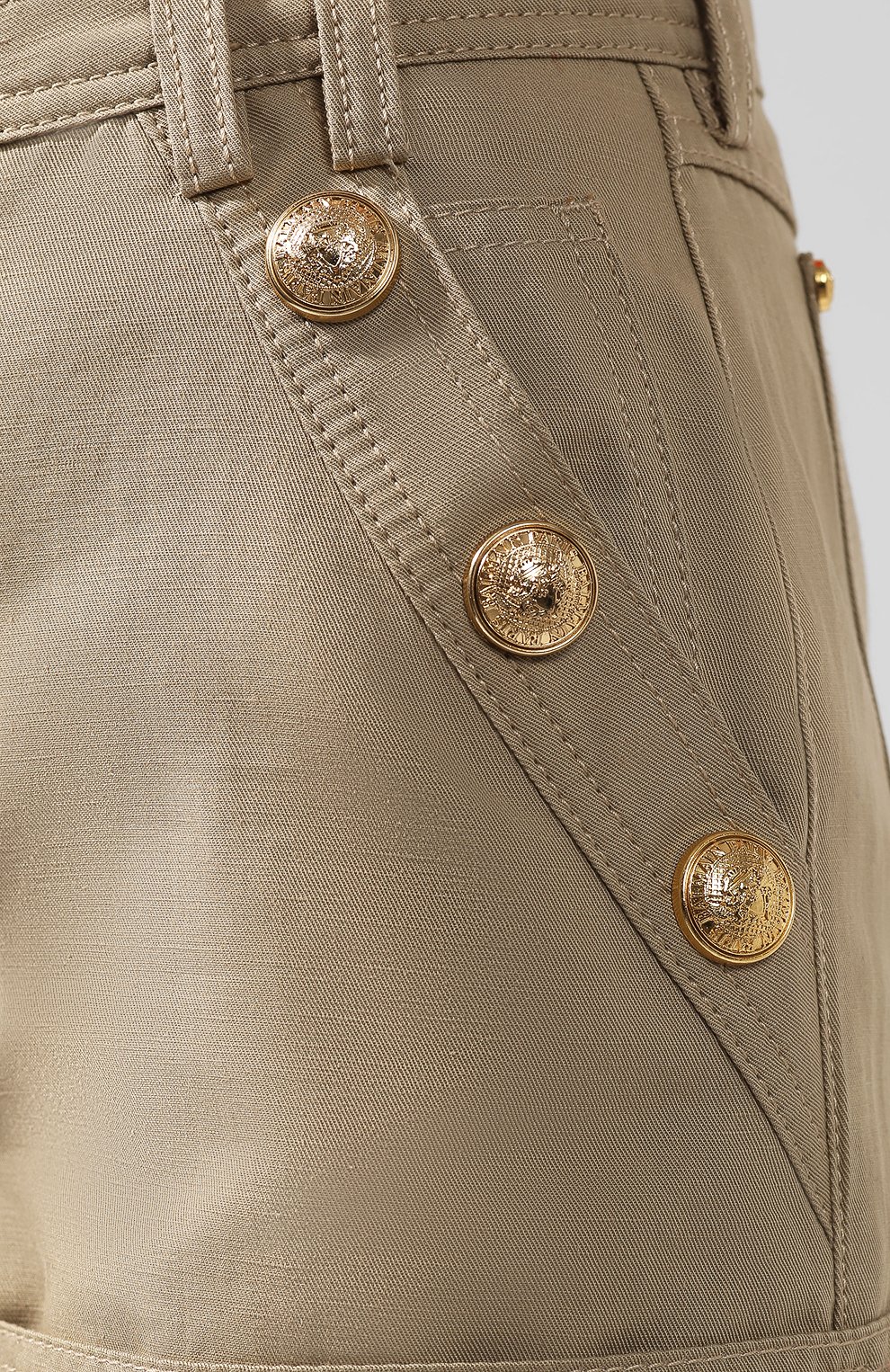 Шорты из смеси хлопка и льна BALMAIN, арт. RF15323/C103, фото 5