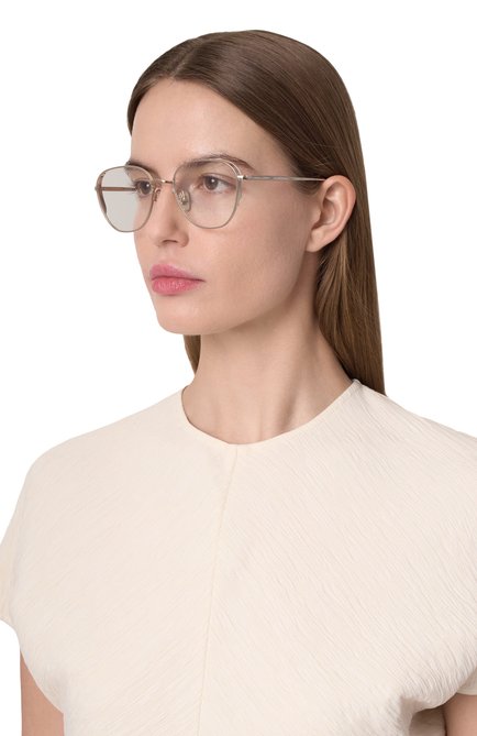 Женские оправа LINDA FARROW золотого цвета, арт. LFL1503C6 0PT | Фото 2 (Нос: Не проставлено; Региональные ограничения белый список (Axapta Mercury): Не проставлено)