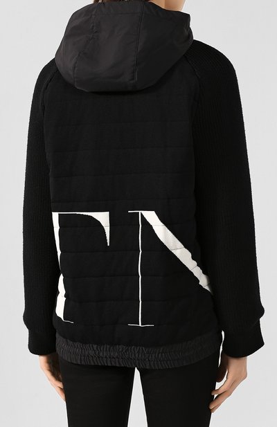 Куртка из смеси вискозы и шерсти VALENTINO черного цвета по цене 347500 руб., арт. SB3KE00A4VB, фото 4 Куртка из смеси вискозы и шерсти VALENTINO, арт. SB3KE00A4VB, фото 4