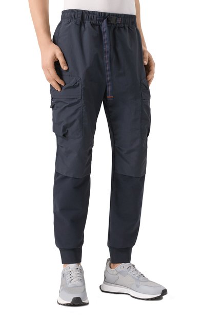 Комбинированные джоггеры PARAJUMPERS темно-синего цвета по цене 39900 руб., арт. PMPARE04, фото 3 Комбинированные джоггеры PARAJUMPERS, арт. PMPARE04, фото 3