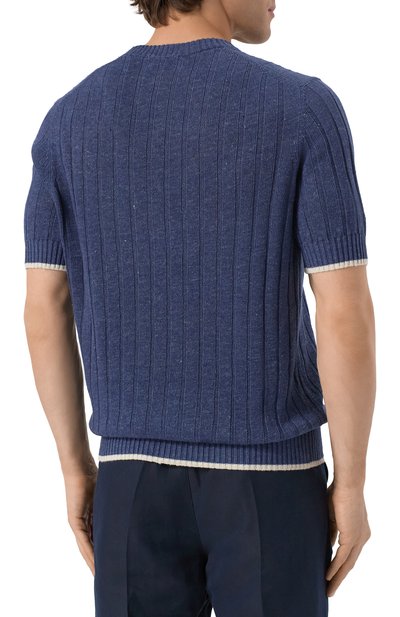 Джемпер изо льна и хлопка BRUNELLO CUCINELLI, арт. M2L707600, фото 4