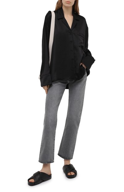 Шелковая рубашка ALEXANDERWANG.T черного цвета по цене 35800 руб., арт. 4WC2211454, фото 2 Шелковая рубашка ALEXANDERWANG.T, арт. 4WC2211454, фото 2