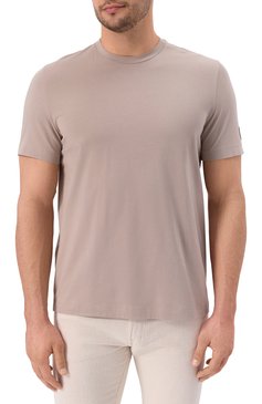 Мужская хлопковая футболка CORNELIANI бежевого цвета, арт. 25G586-2525028 | Фото 3 (Материал внешний: Хлопок; Материал сплава: Проставлено; Драгоценные камни: Проставлено; Рукава: Короткие; Длина (для топов): Стандартные; Принт: Без принта; Стили: Кэжуэл; Мужское Кросс-КТ: Футболка-одежда; Кросс-КТ: Джерси)