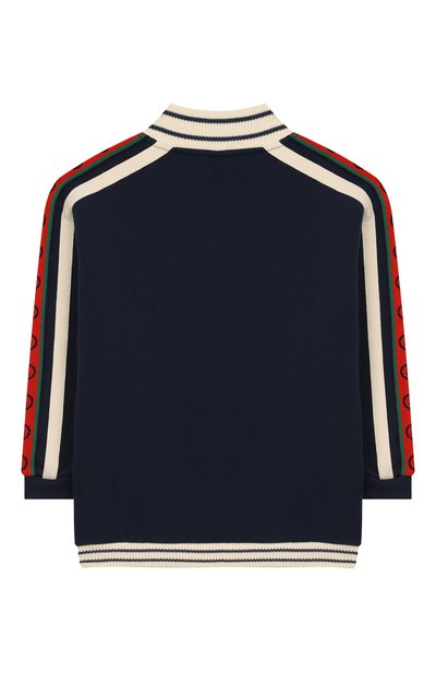 Хлопковая толстовка GUCCI синего цвета по цене 42900 руб., арт. 591492/XJB4P, фото 2 Хлопковая толстовка GUCCI, арт. 591492/XJB4P, фото 2
