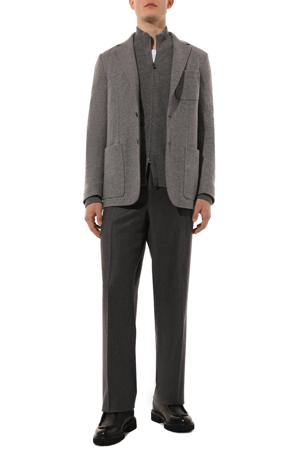 Пиджак из шерсти и кашемира CANALI серого цвета по цене 124000 руб., арт. J0147/JJ02859, фото 3 Пиджак из шерсти и кашемира CANALI, арт. J0147/JJ02859, фото 3