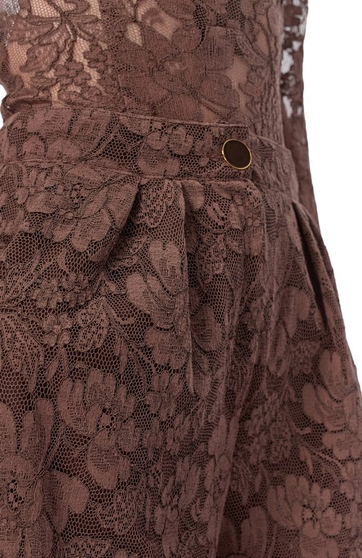 Брюки из хлопка и вискозы ROWEN ROSE PNT_RR286 Коричневый  PNT_RR286 Фото 5