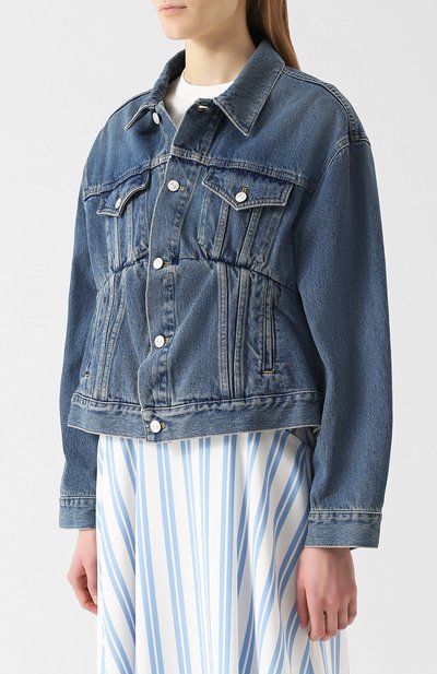 Джинсовая куртка свободного кроя с потертостями BALENCIAGA, арт. 446443/TSB06, фото 3