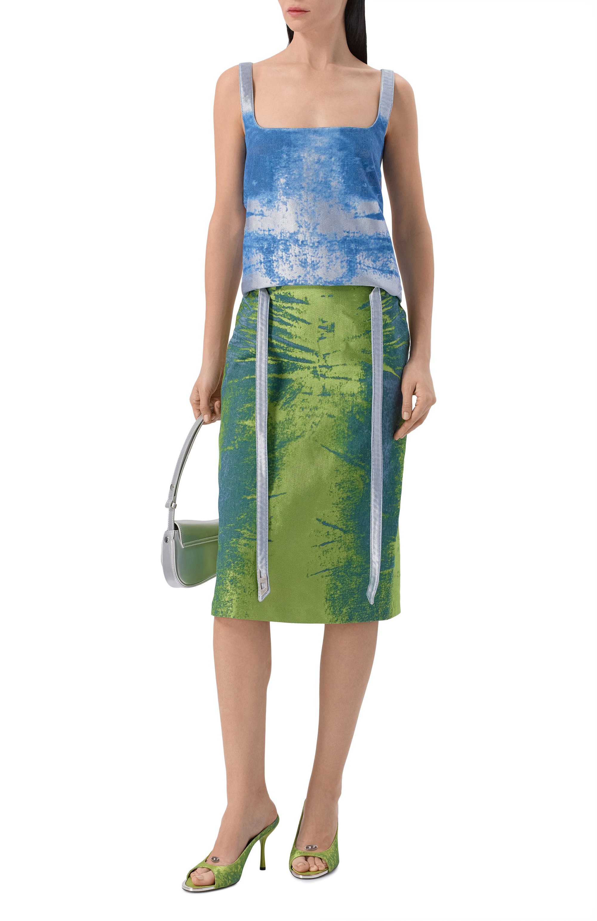 Текстильные мюли d-diam's sa 90 DIESEL зеленого цвета по цене 66650 руб., арт. Y03982/P7675, фото 3 Текстильные мюли d-diam's sa 90 DIESEL, арт. Y03982/P7675, фото 3