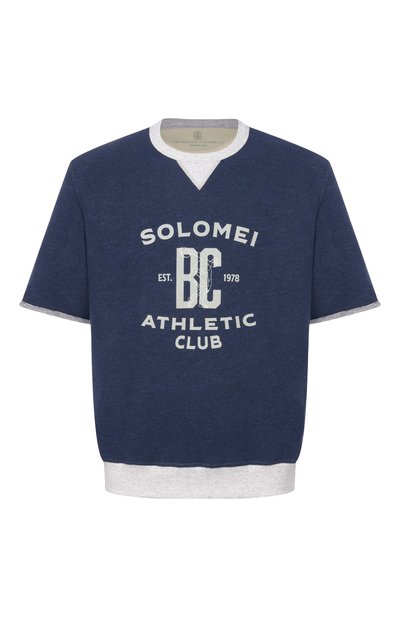 Мужской свитшот из хлопка и льна BRUNELLO CUCINELLI, арт. MR8313378G