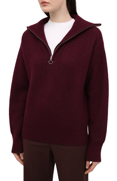 Свитер ISABEL MARANT ETOILE бордового цвета по цене 53950 руб., арт. PU0766-20A081E/FANCY, фото 3 Свитер ISABEL MARANT ETOILE, арт. PU0766-20A081E/FANCY, фото 3