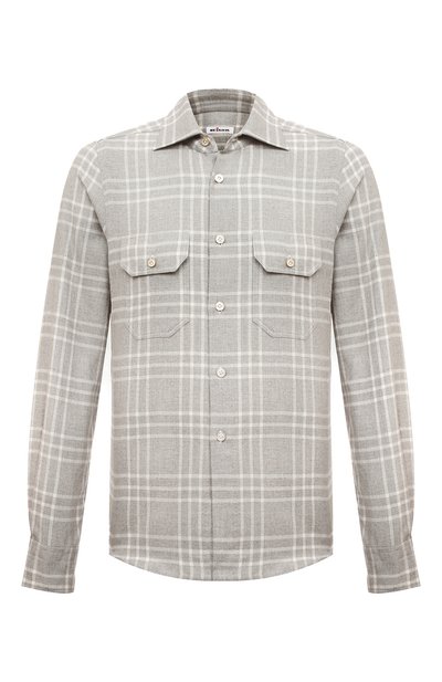 Мужская хлопковая рубашка KITON, арт. UCWMH0864908