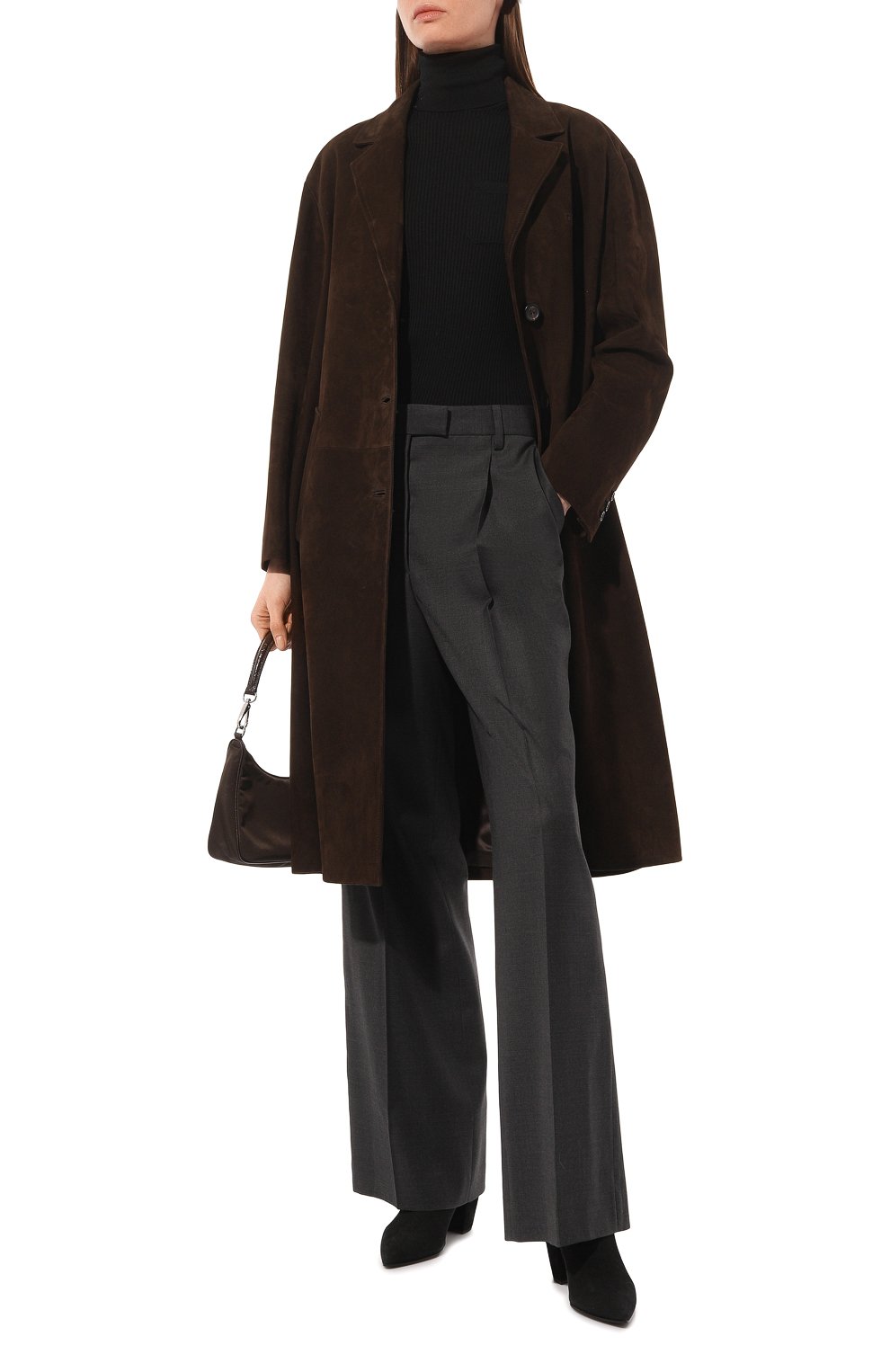 Замшевое пальто PRADA, арт. 56A018-1FEK-F0003, фото 2