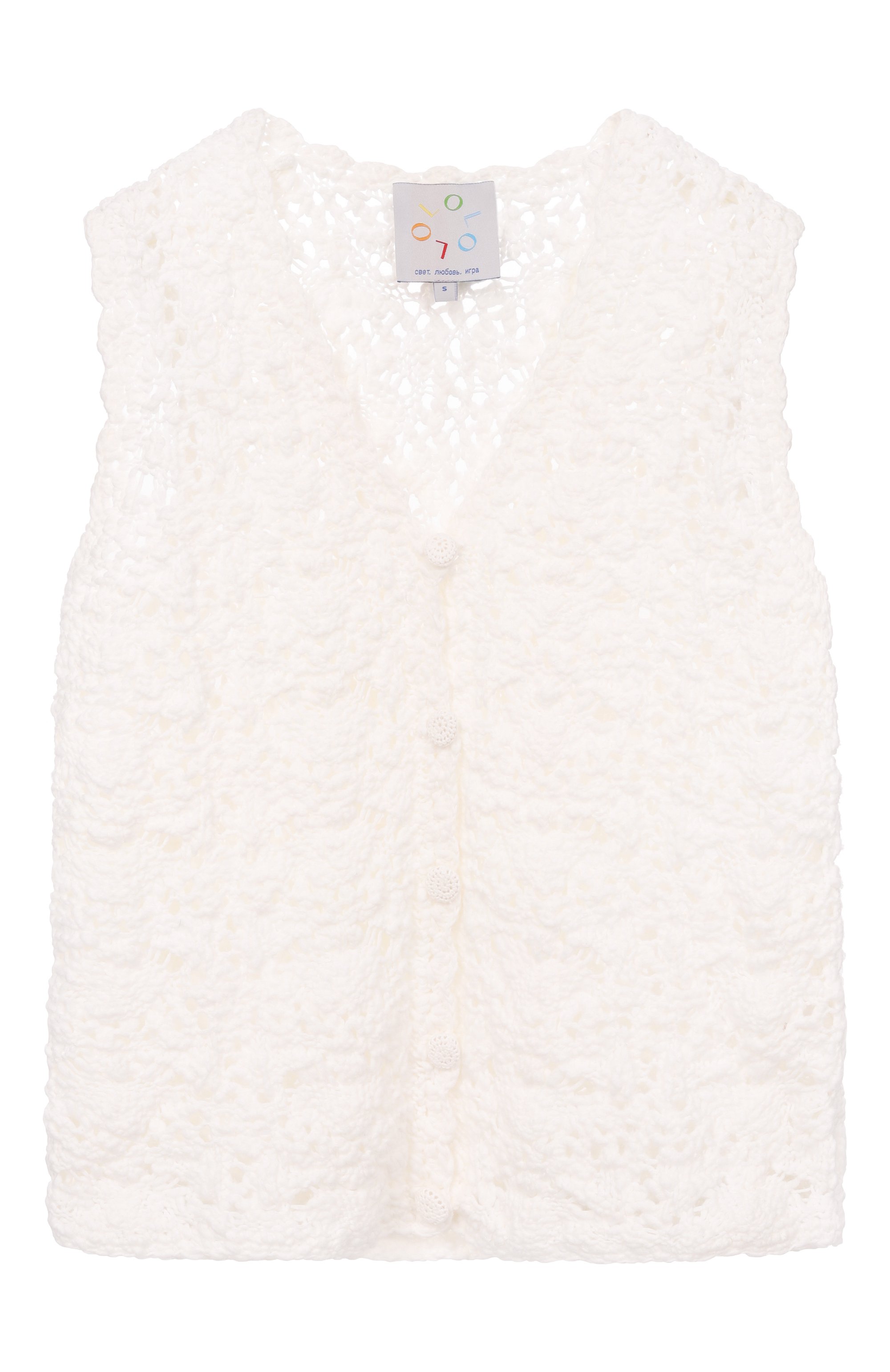 Хлопковый жилет OLOLOL, арт. OLKNVT002/101/BASE, фото 1