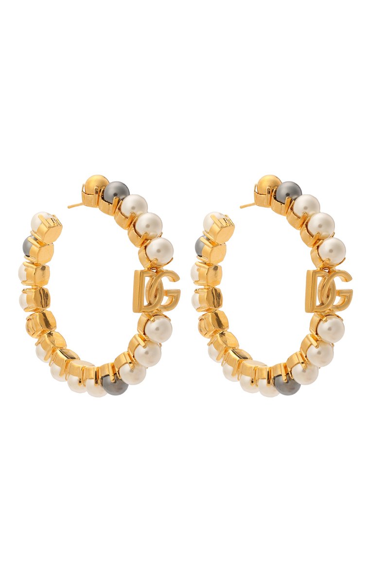 Женские серьги DOLCE & GABBANA золотого цвета, арт. WEN6G2/W1111 | Фото 3 (Материал: Металл; Региональные ограничения белый список (Axapta Mercury): Не проставлено; Нос: Не проставлено)