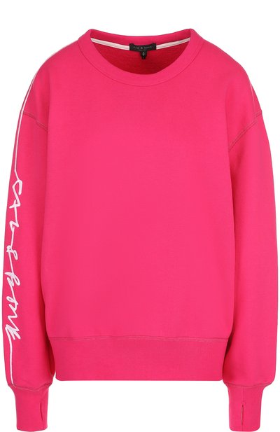 Женский однотонный хлопковый свитшот свободного кроя RAG AND BONE, арт. W282T22CG