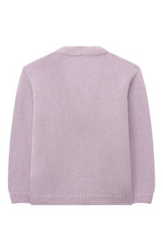 Детский кашемировый кардиган GIORGETTI CASHMERE сиреневого цвета, арт. MB2058/8A-14A | Фото 2 (Рукава: Длинные; Материал внешний: Шерсть, Кашемир)