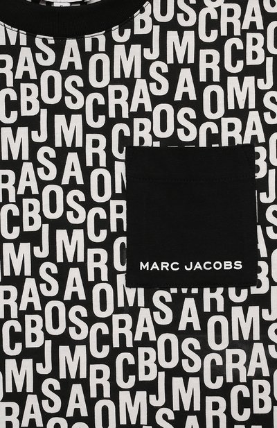 Хлопковая футболка MARC JACOBS (THE) черно-белого цвета по цене 7340 руб., арт. W60343, фото 3 Хлопковая футболка MARC JACOBS (THE), арт. W60343, фото 3