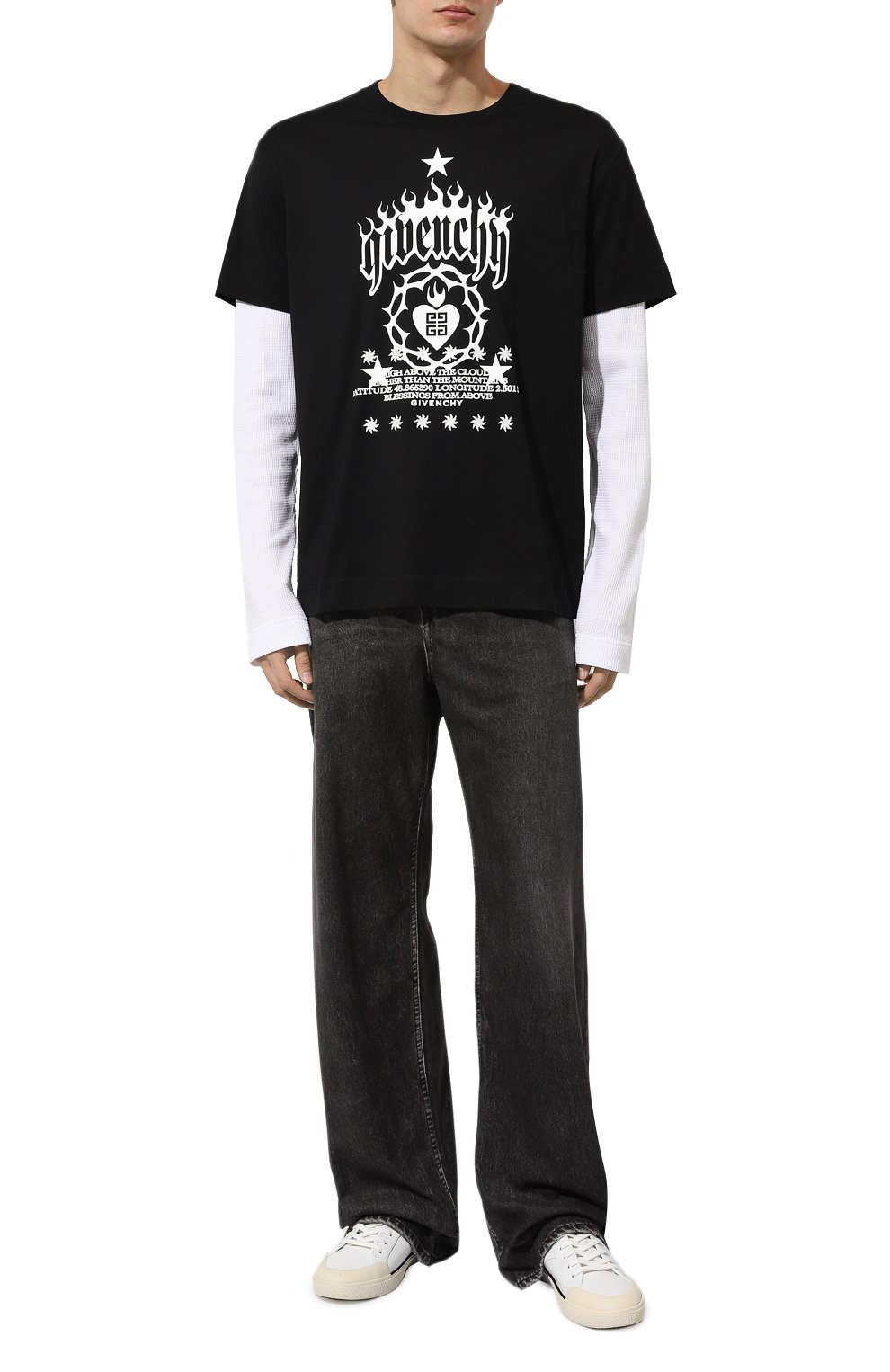 Хлопковый лонгслив GIVENCHY, арт. BM71G53YHU, фото 2