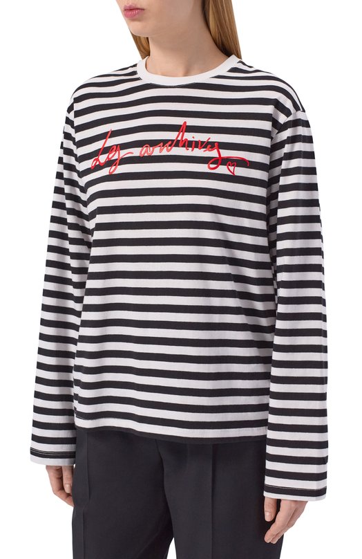 Хлопковый лонгслив Les Archives LA_019 Чёрно-белый  LA_019 Фото 3