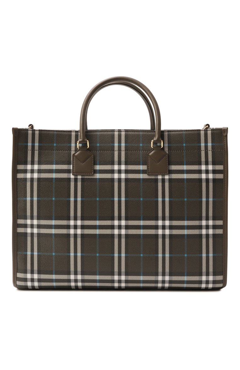 Женская сумка-тоут freya medium BURBERRY хаки цвета, арт. 8108261 | Фото 6 (Материал: Текстиль, Экокожа; Размер: medium; Автоматизация состава: Проставлено; Автоматизация ТО: Проставлено)