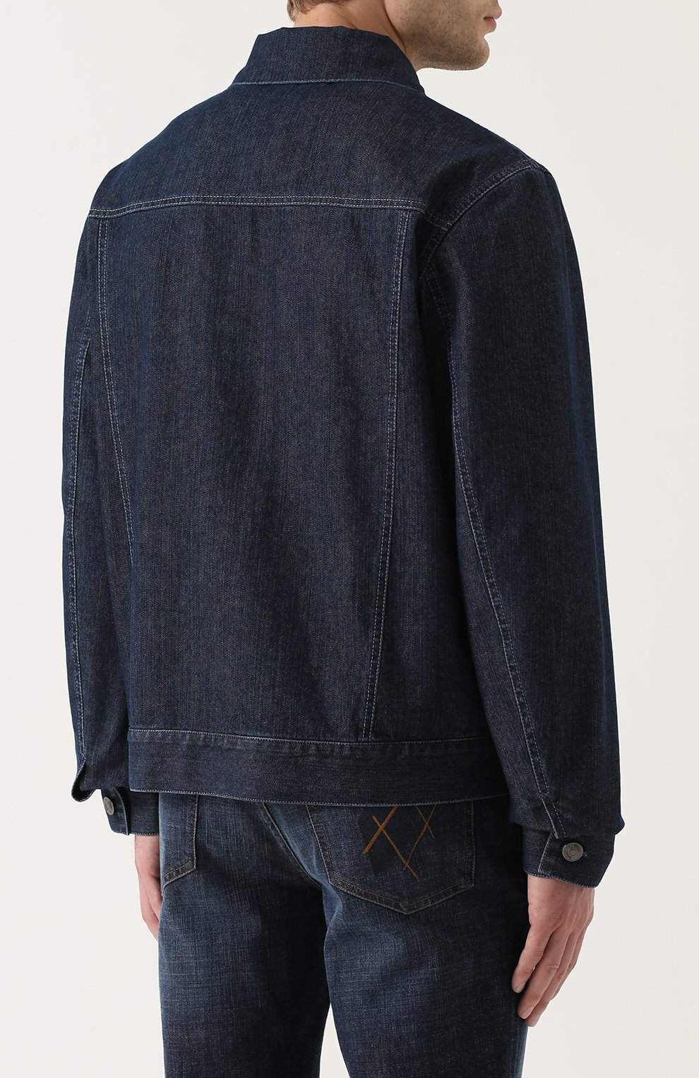 Джинсовая куртка на пуговицах с контрастной прострочкой BRIONI, арт. SLPF/PZD02, фото 4