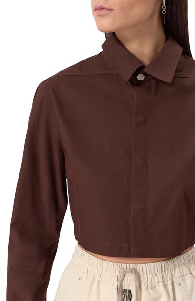 Хлопковая рубашка RICK OWENS, арт. RP01E7240/P, фото 5