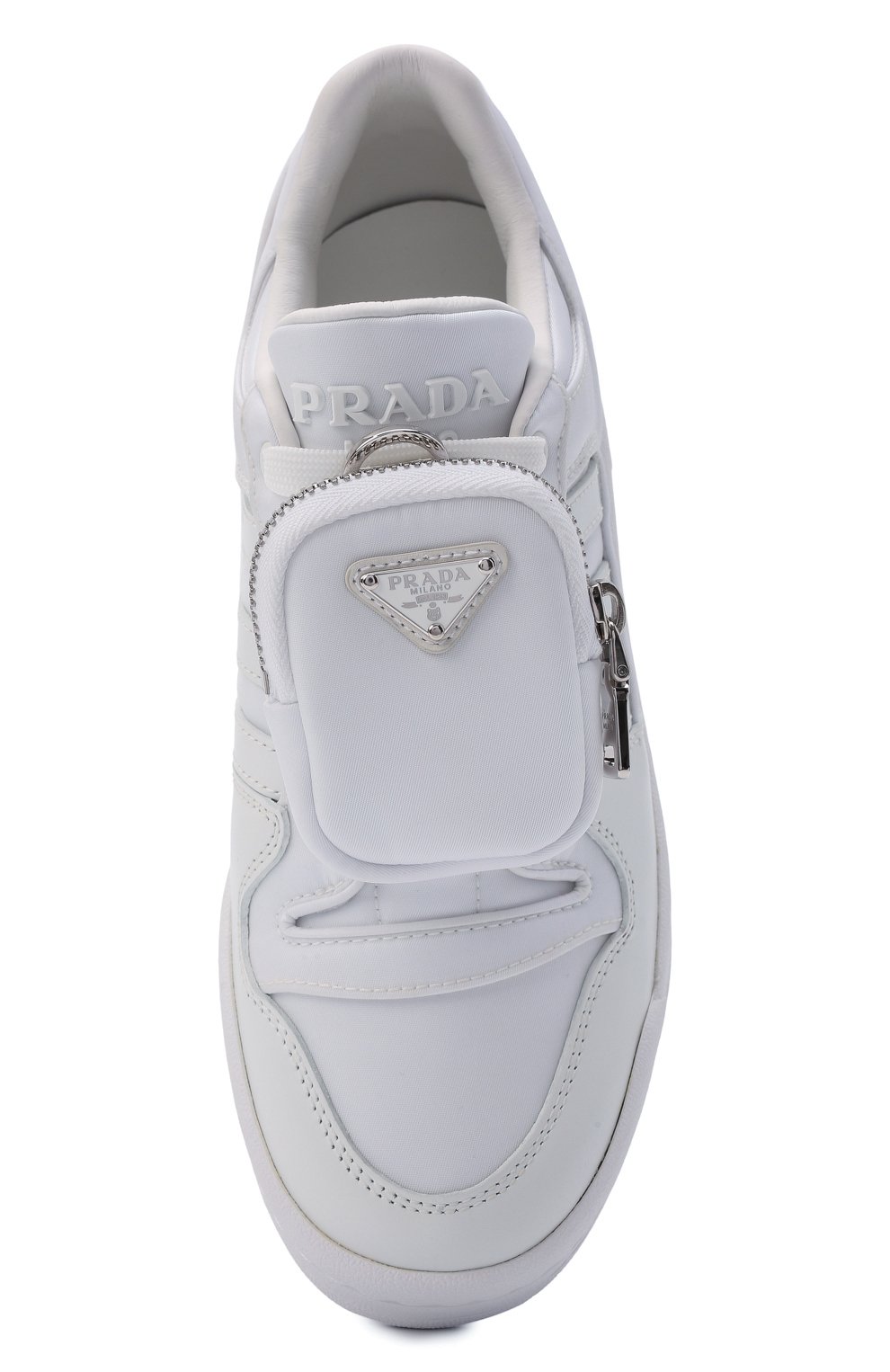 Комбинированные кеды adidas for prada re-nylon PRADA белого цвета по цене 67000 руб., арт. 2EG390-3LJX-F01CD, фото 8 Комбинированные кеды adidas for prada re-nylon PRADA, арт. 2EG390-3LJX-F01CD, фото 8