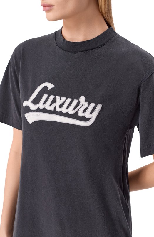 Хлопковое платье Balenciaga 850644/TSP01 Чёрный  850644/TSP01 Фото 5