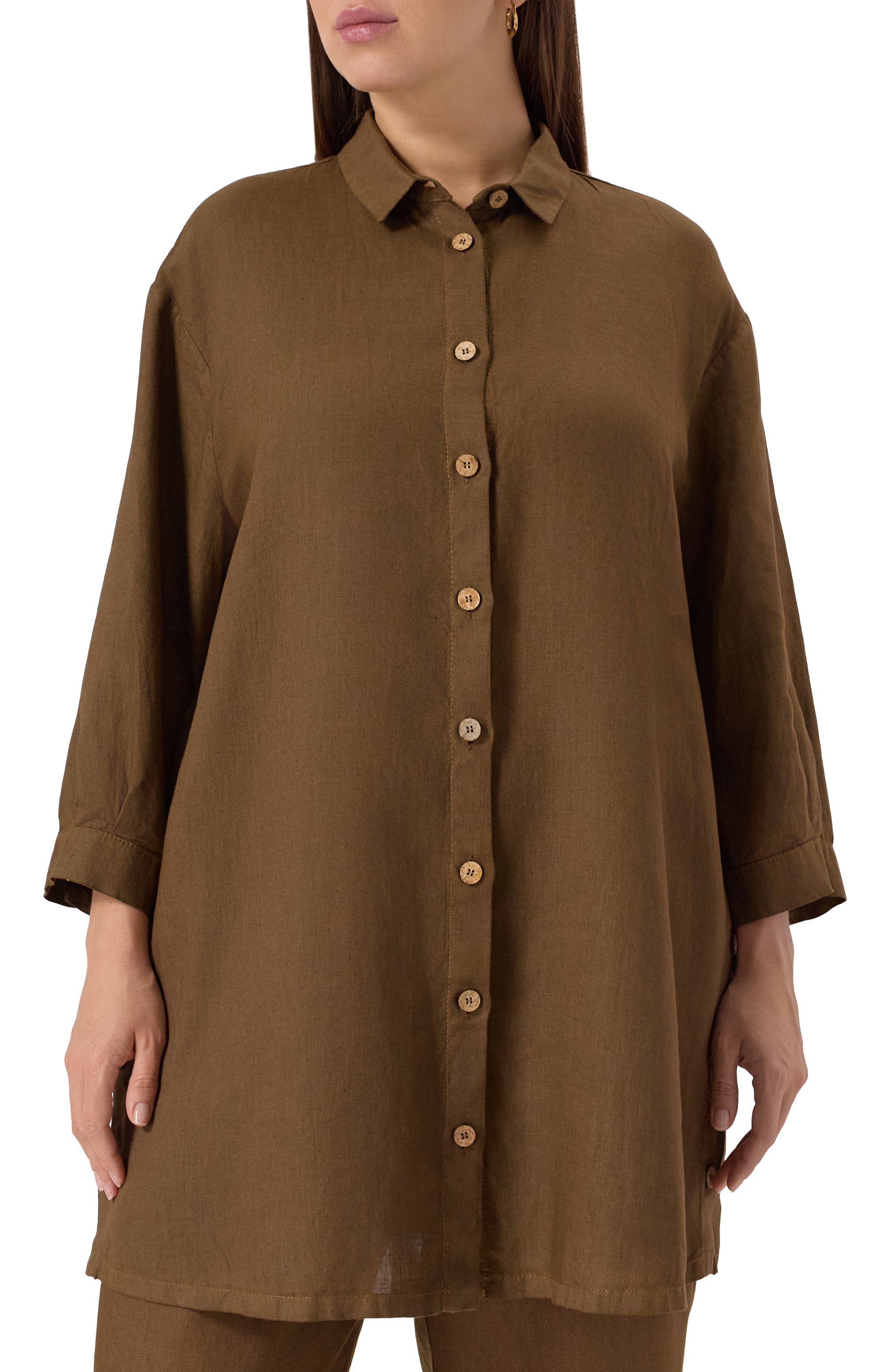 Льняная рубашка MARINA RINALDI VOYAGE, арт. FRIDA, фото 3