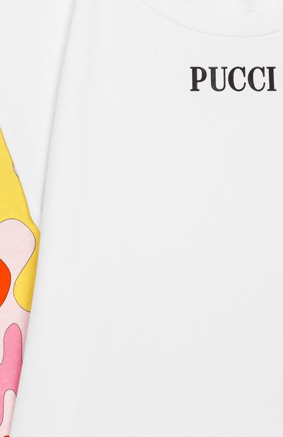 Хлопковая футболка EMILIO PUCCI белого цвета по цене 11650 руб., арт. 9M8022/MX170/1-4, фото 3 Хлопковая футболка EMILIO PUCCI, арт. 9M8022/MX170/1-4, фото 3