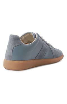 Женские кожаные кеды replica MAISON MARGIELA голубого цвета, арт. S58WS0109/P1895 | Фото 5 (Материал внешний: Натуральная кожа; Материал сплава: Проставлено; Подошва: Платформа; Драгоценные камни: Проставлено; Материал внутренний: Текстиль; Кросс-КТ: Низкие; Стили: Классический)