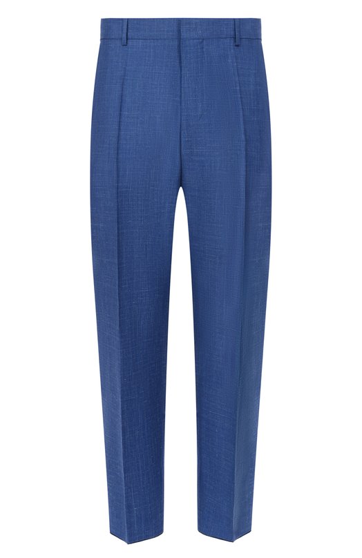 Брюки из шерсти и шелка BOSS 50556955 Синий 50556955
